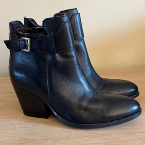 Sam Edelman Black Ankle Boots with Buckle 6.5